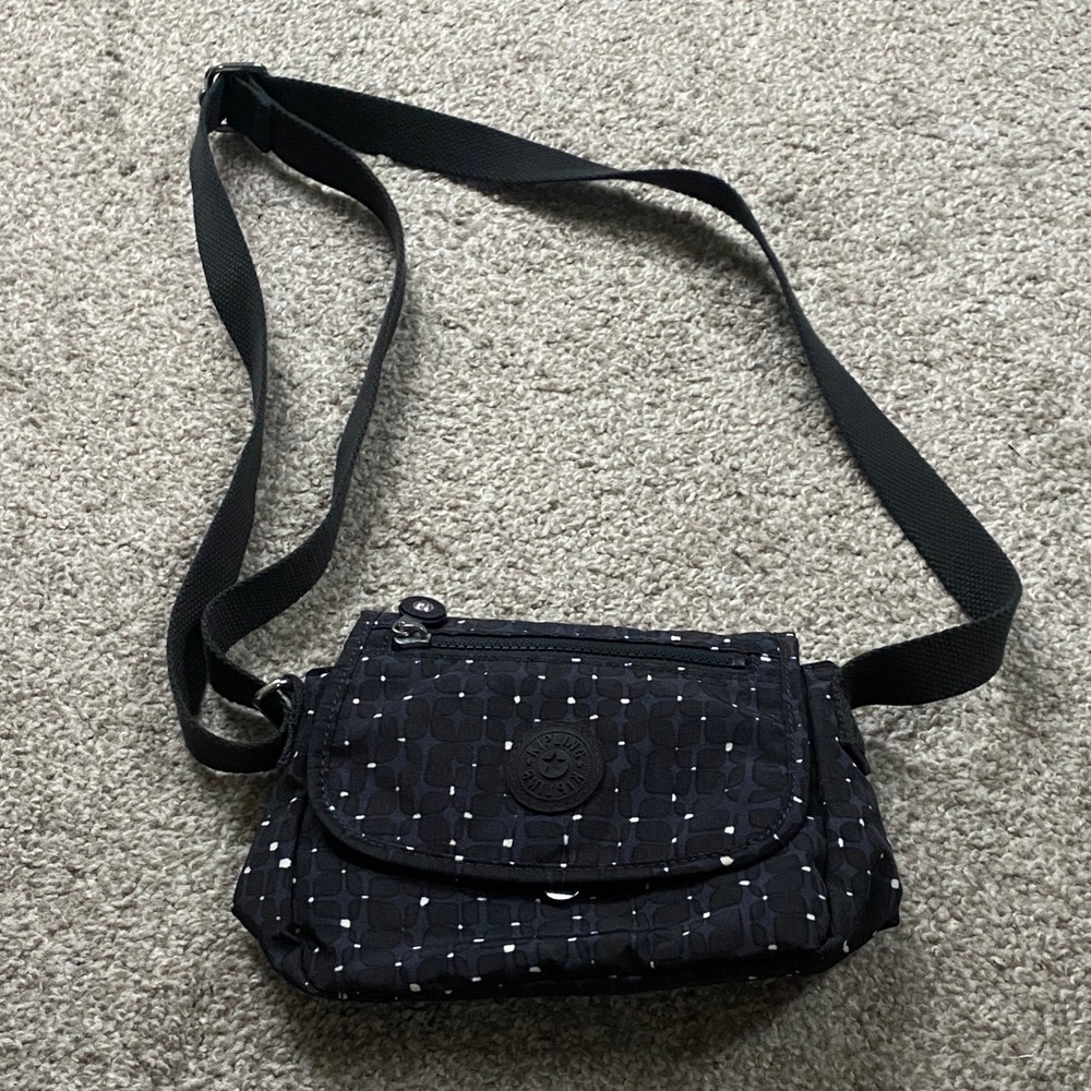 Kipling Black and White Crossbody Bag
